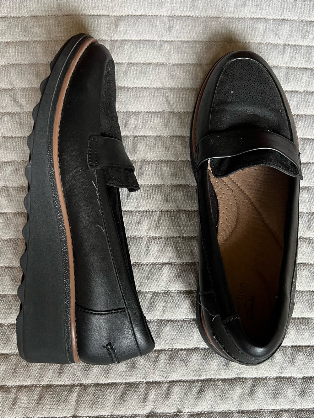 Clark’s Black Loafer with Comfort Sole